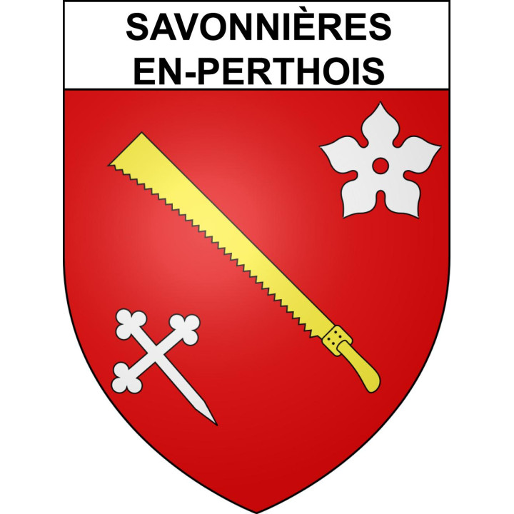Pegatinas escudo de armas de Savonnières-en-Perthois adhesivo de la etiqueta engomada