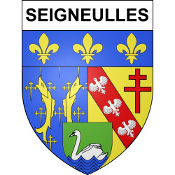 Pegatinas escudo de armas de Seigneulles adhesivo de la etiqueta engomada