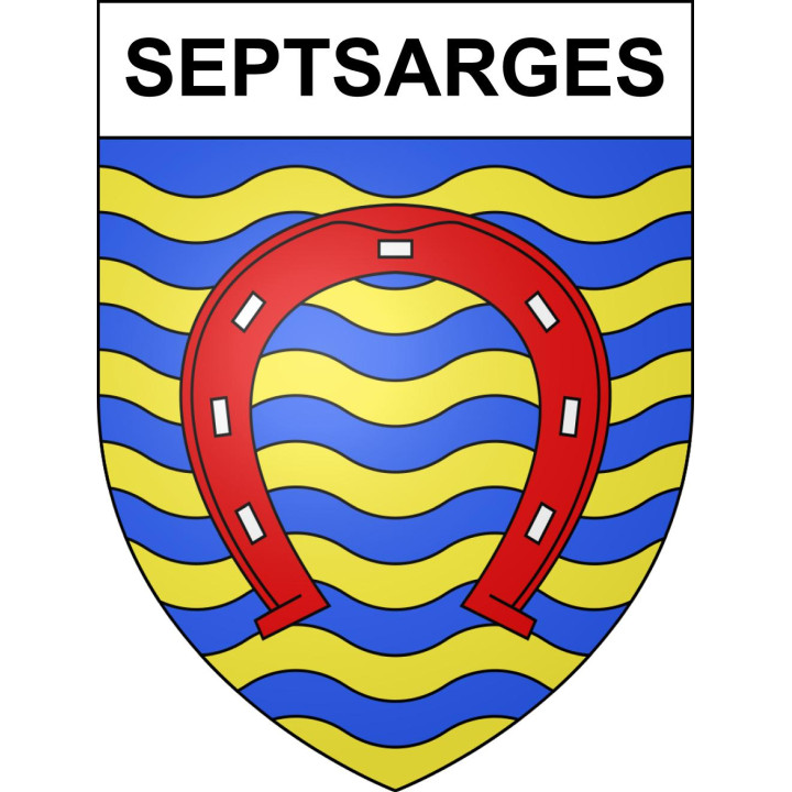 Septsarges Sticker wappen, gelsenkirchen, augsburg, klebender aufkleber