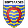 Pegatinas escudo de armas de Septsarges adhesivo de la etiqueta engomada