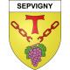 Pegatinas escudo de armas de Sepvigny adhesivo de la etiqueta engomada