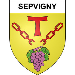 Pegatinas escudo de armas de Sepvigny adhesivo de la etiqueta engomada