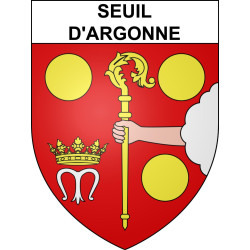 Pegatinas escudo de armas de Seuil-d'Argonne adhesivo de la etiqueta engomada