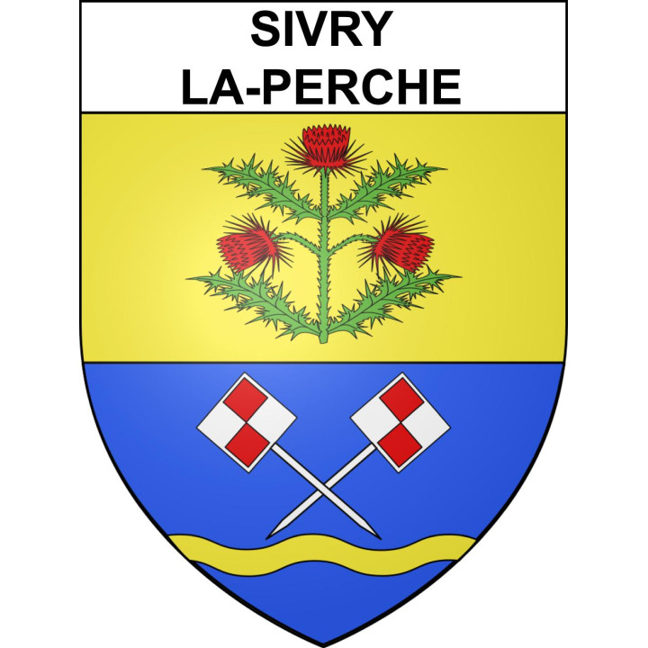 Sivry-la-Perche Sticker wappen, gelsenkirchen, augsburg, klebender aufkleber