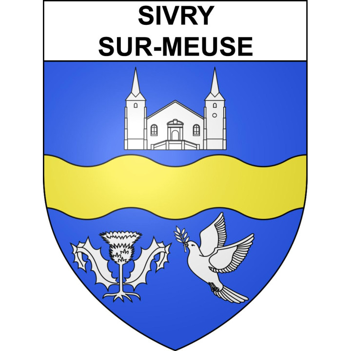 Sivry-sur-Meuse 55 ville sticker blason écusson autocollant adhésif