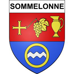 Pegatinas escudo de armas de Sommelonne adhesivo de la etiqueta engomada