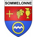 Pegatinas escudo de armas de Sommelonne adhesivo de la etiqueta engomada