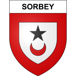 Pegatinas escudo de armas de Sorbey adhesivo de la etiqueta engomada