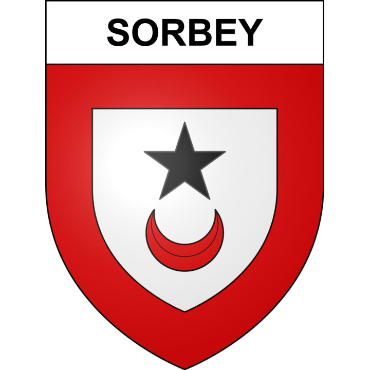 Pegatinas escudo de armas de Sorbey adhesivo de la etiqueta engomada