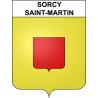 Pegatinas escudo de armas de Sorcy-Saint-Martin adhesivo de la etiqueta engomada