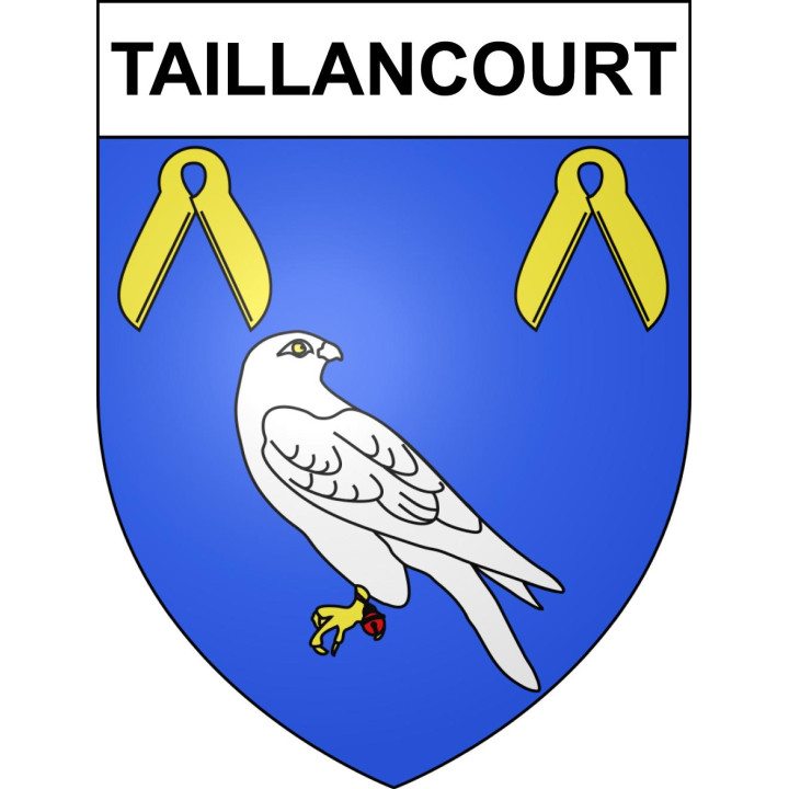 Pegatinas escudo de armas de Taillancourt adhesivo de la etiqueta engomada
