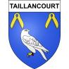 Pegatinas escudo de armas de Taillancourt adhesivo de la etiqueta engomada