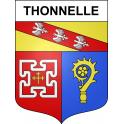 Pegatinas escudo de armas de Thonnelle adhesivo de la etiqueta engomada