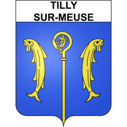 Pegatinas escudo de armas de Tilly-sur-Meuse adhesivo de la etiqueta engomada