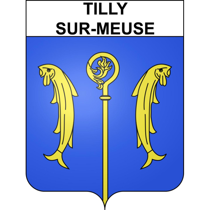 Pegatinas escudo de armas de Tilly-sur-Meuse adhesivo de la etiqueta engomada