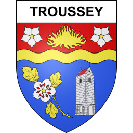Troussey 55 ville sticker blason écusson autocollant adhésif