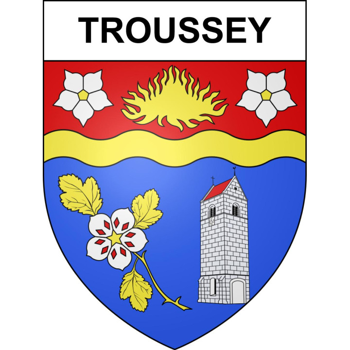 Stickers coat of arms Troussey adhesive sticker