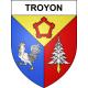 Pegatinas escudo de armas de Troyon adhesivo de la etiqueta engomada