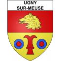 Pegatinas escudo de armas de Ugny-sur-Meuse adhesivo de la etiqueta engomada