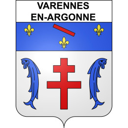 Pegatinas escudo de armas de Varennes-en-Argonne adhesivo de la etiqueta engomada