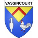 Pegatinas escudo de armas de Vassincourt adhesivo de la etiqueta engomada