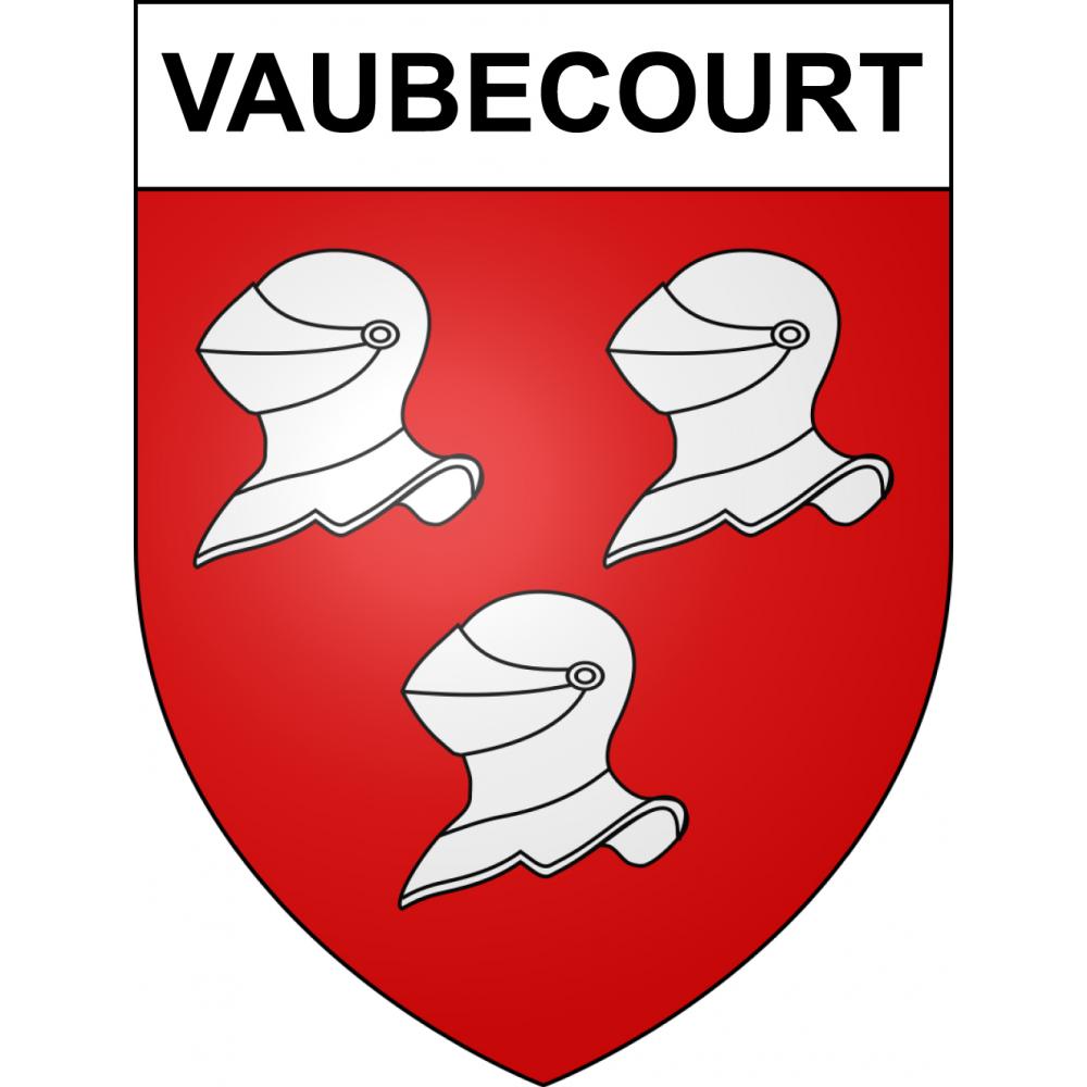 Pegatinas escudo de armas de Vaubecourt adhesivo de la etiqueta engomada