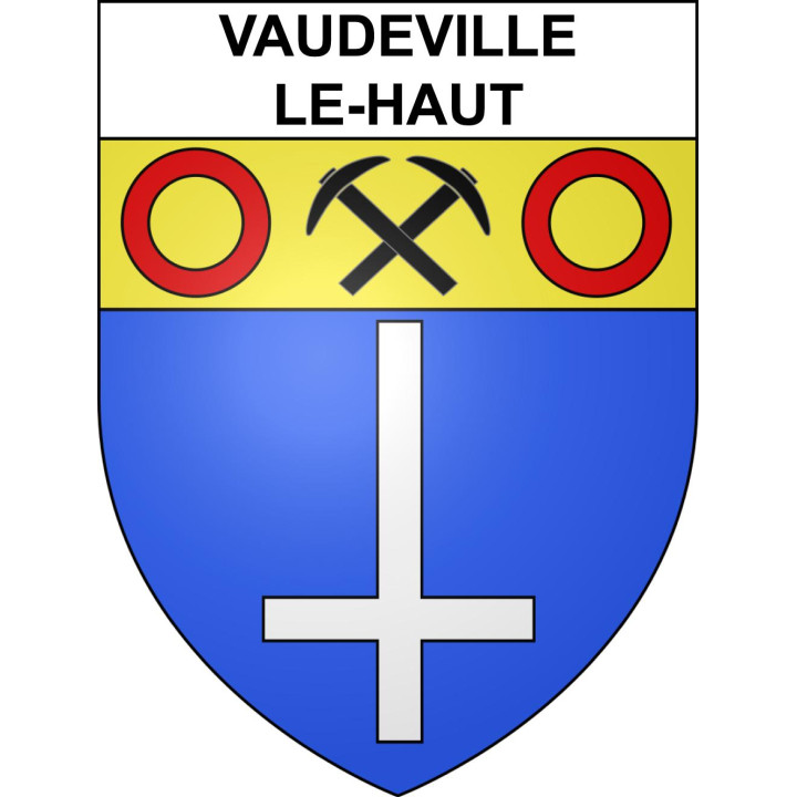 Pegatinas escudo de armas de Vaudeville-le-Haut adhesivo de la etiqueta engomada