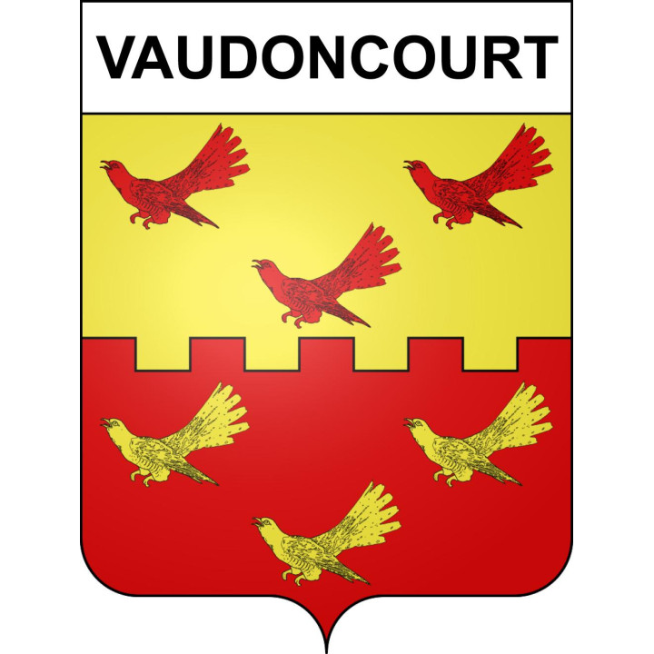 Vaudoncourt 55 ville sticker blason écusson autocollant adhésif