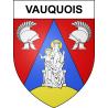 Pegatinas escudo de armas de Vauquois adhesivo de la etiqueta engomada