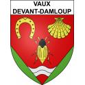 Pegatinas escudo de armas de Vaux-devant-Damloup adhesivo de la etiqueta engomada