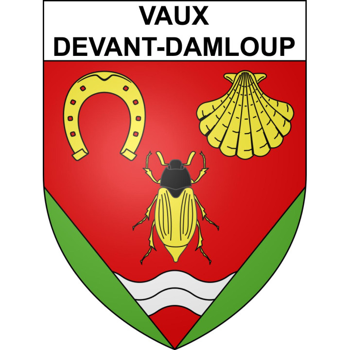 Vaux-devant-Damloup Sticker wappen, gelsenkirchen, augsburg, klebender aufkleber
