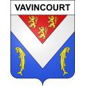 Pegatinas escudo de armas de Vavincourt adhesivo de la etiqueta engomada