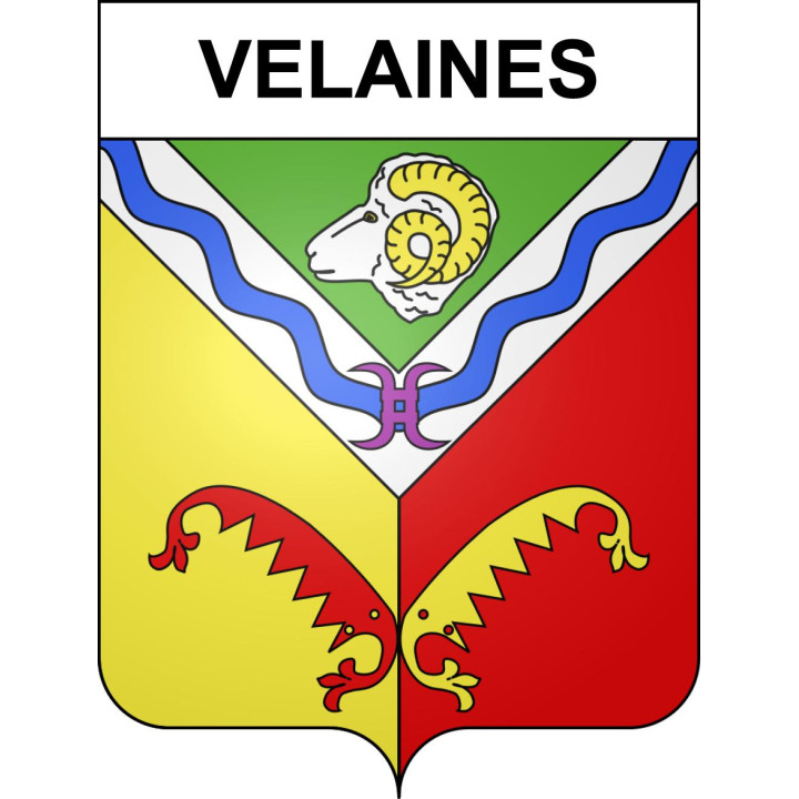 Stickers coat of arms Velaines adhesive sticker