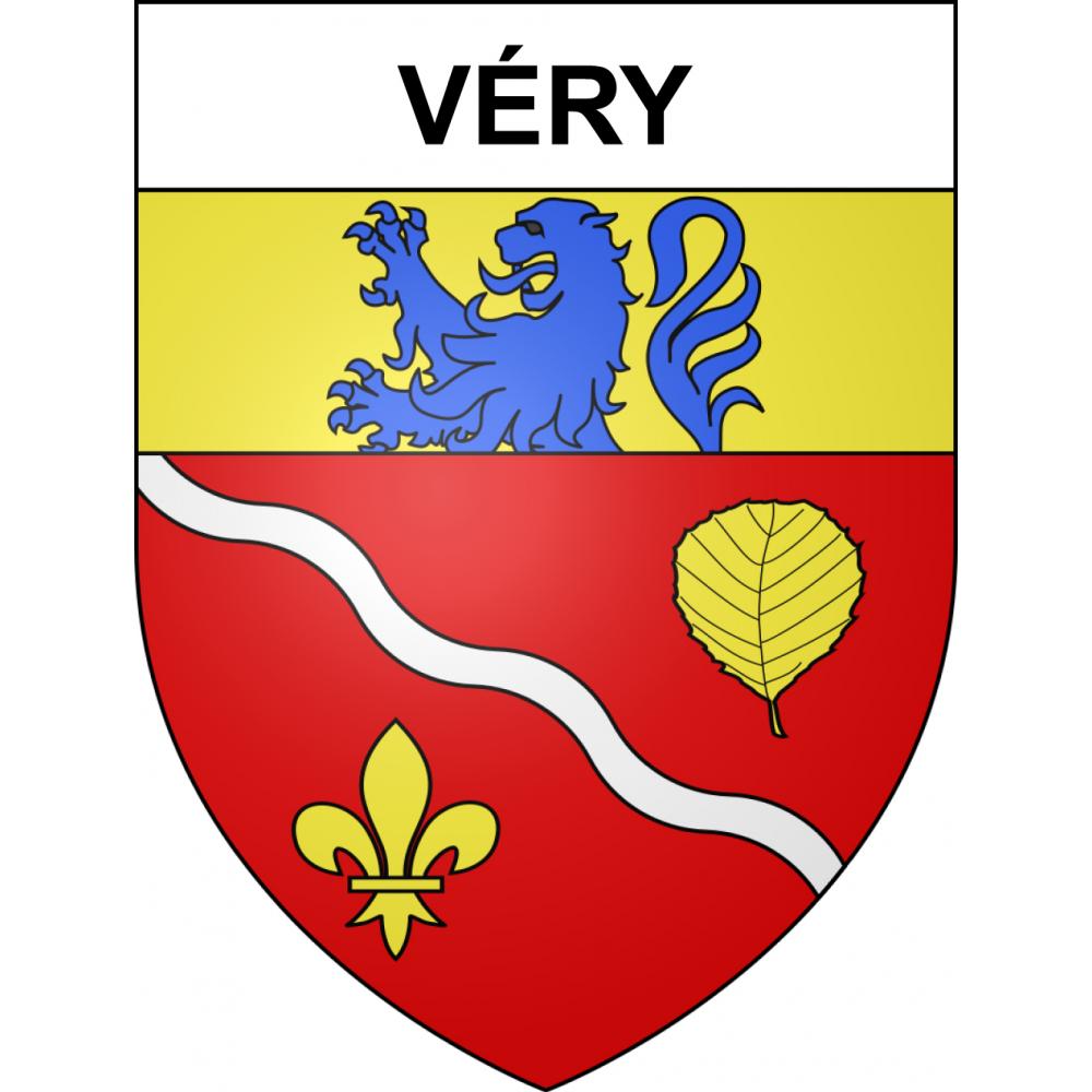 Pegatinas escudo de armas de Véry adhesivo de la etiqueta engomada