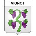 Vignot 55 ville sticker blason écusson autocollant adhésif