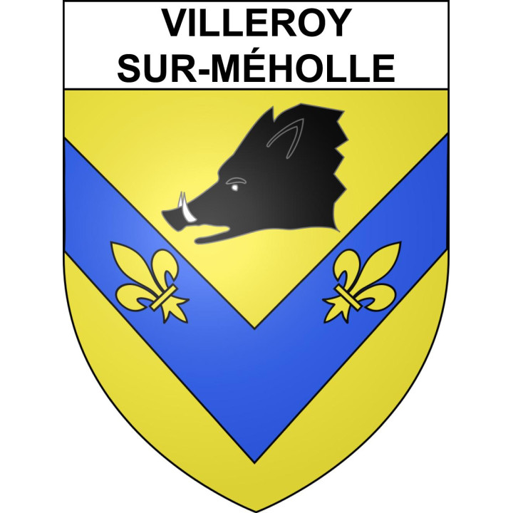 Villeroy-sur-Méholle 55 ville sticker blason écusson autocollant adhésif