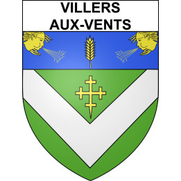 Pegatinas escudo de armas de Villers-aux-Vents adhesivo de la etiqueta engomada