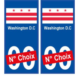 Washington D.C ville sticker numéro au choix autocollant drapeau USA city