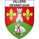 Pegatinas escudo de armas de Villers-devant-Dun adhesivo de la etiqueta engomada