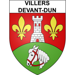 Pegatinas escudo de armas de Villers-devant-Dun adhesivo de la etiqueta engomada