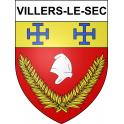 Villers-le-Sec 55 ville sticker blason écusson autocollant adhésif
