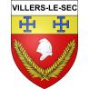 Pegatinas escudo de armas de Villers-le-Sec adhesivo de la etiqueta engomada