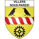 Stickers coat of arms Villers-sous-Pareid adhesive sticker