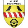 Pegatinas escudo de armas de Villers-sous-Pareid adhesivo de la etiqueta engomada