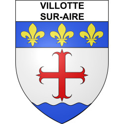 Pegatinas escudo de armas de Villotte-sur-Aire adhesivo de la etiqueta engomada