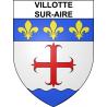 Pegatinas escudo de armas de Villotte-sur-Aire adhesivo de la etiqueta engomada