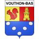 Pegatinas escudo de armas de Vouthon-Bas adhesivo de la etiqueta engomada