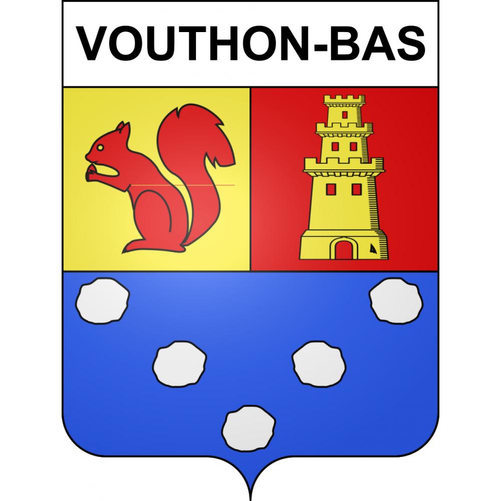 Pegatinas escudo de armas de Vouthon-Bas adhesivo de la etiqueta engomada