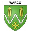 Pegatinas escudo de armas de Warcq adhesivo de la etiqueta engomada