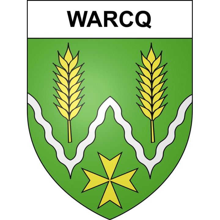Warcq Sticker wappen, gelsenkirchen, augsburg, klebender aufkleber